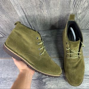 Kenneth Cole New York Men’s Lug Xury Silver Technology Boots Green Size 11.5